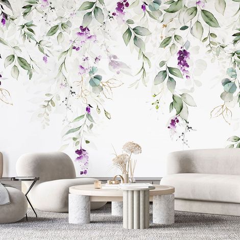 Papier peint panoramique - Fleurs - 195 cm x 86 cm (1/4)