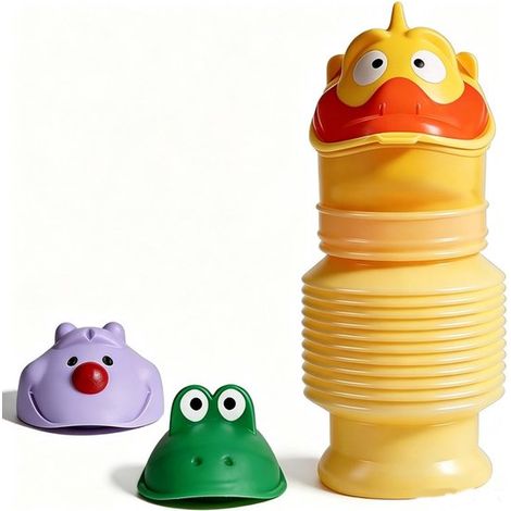 Toilettes de secours portables et unisexes - 420 ml - Avec deux têtes de rechange - Urinoir - Toilettes de camping portables, réutilisables et pliables - Sac pour urinoir - Toilettes universelles pour (1/5)