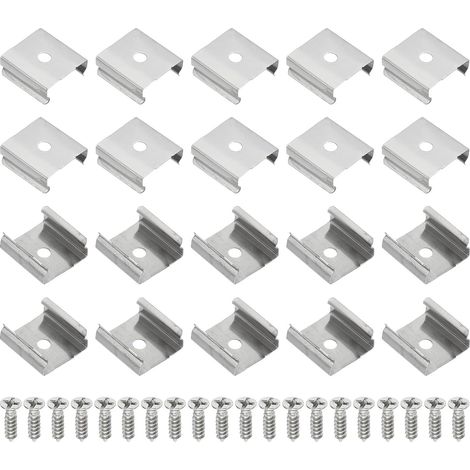 60 Pièces Clips pour Bande LED Supports de Fixation Avec Vis (1/5)