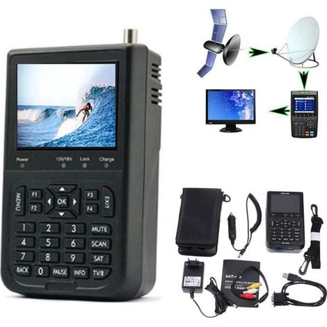 3.5 \"DVB-S FTA numérique mesureur satellite finder par satellite TV par satellite récepteur Satlink WS-6906 (1/4)