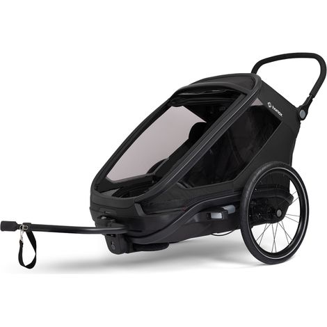Siege Velo Enfant Arriere Double Noir - Transport Securise De Deux Enfants - Hamax
