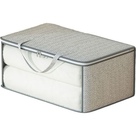 Unterbett-Aufbewahrungsboxen mit Fächern, stapelbare Kleiderschrankboxen mit Zwei-Wege-Reißverschluss, verstärkten Nähten und einem Sichtfenster für Kleidung, Abdeckung (1/5)