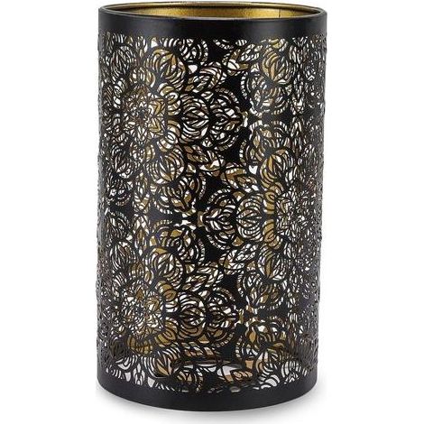 abat jour lampadaire en métal,abat jour lampe,Moderne en Fer Forgé Abat Jour,Motif Cylindrique De Sculpture Sculpté Creux Fer Ombre Abat Jours Suspendu pour Lampe de Table et lampadaire, E27, E26 (1/5)