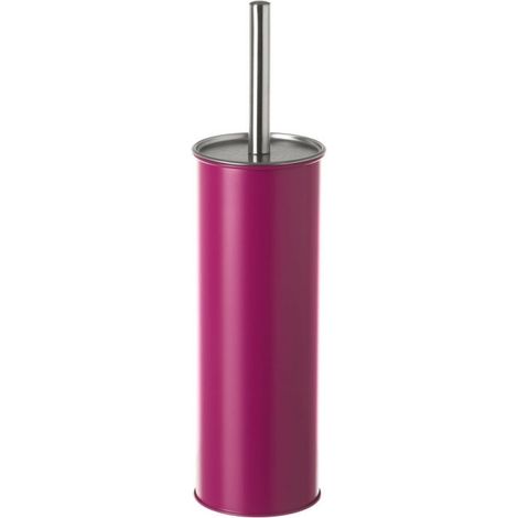Balai brosse WC métal rouge bordeaux (1/3)
