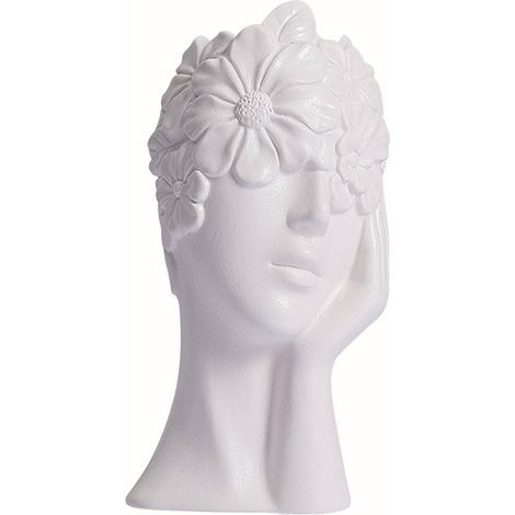 Keramikvase in Frauenform – Weiße Skulptur mit Trockenblumen für Boho-Chic-Dekoration, 4 Größen (24 x 13 x 12 cm bis 20 x 9 x 10 cm) für Wohnzimmer, Büro, handgefertigtes Geschenk (1/5)