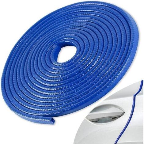 Protezioni per i bordi delle portiere dell'auto, protezioni per i paraurti, profilo di rifinitura in gomma a forma di U, adatte alla maggior parte delle auto (blu, 9,75 m) (1/5)