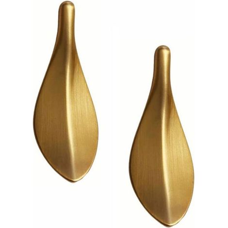 2 poignées de porte dorées, adaptées aux tiroirs, portes, armoires, entraxe des trous 32 mm. (1/5)
