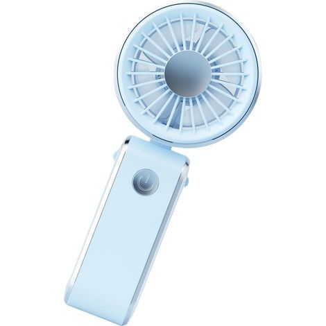 Mini Ventilateur Portable - Voyage Camping - Pliant portatif refroidissement - Extérieur bureau - Bleu (1/3)