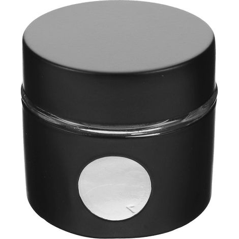 Boîte de rangement portable pour tees, bocal de voyage hermétique en acier inoxydable et verre.-6.3X6.3X5.8CM-Black (1/2)