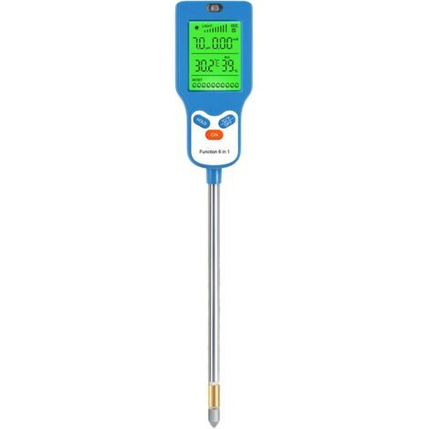 Kit avanzato per l'analisi del terreno per prati in vaso, con 6 misurazioni in 1 di temperatura, luce e umidità del suolo. (1/5)