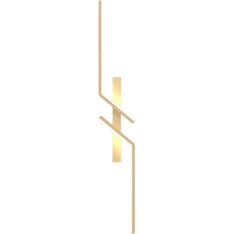 LED Indoor Wall Light, 80cm 12W Modern Acrylic Wall Lamp with Warm Light 3000K, Gold