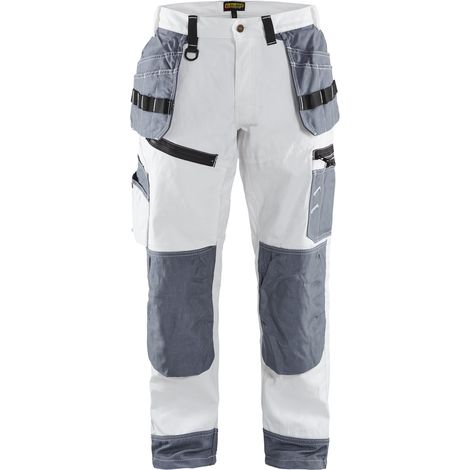 Pantaloni da lavoro per pittore X1500 - Bianco/Grigio chiaro M - FR(42) - SE(C48) - Corti