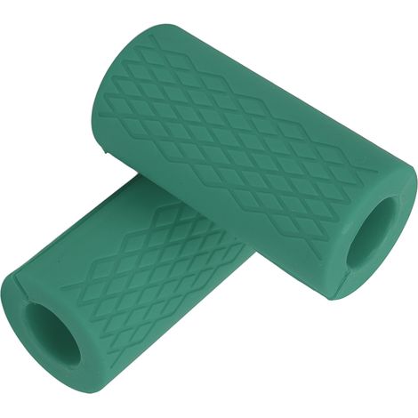 1 Paire de Poignées d'Haltères en Silicone Antidérapant Épaissi pour Musculation Prise de Masse Verte (1/5)