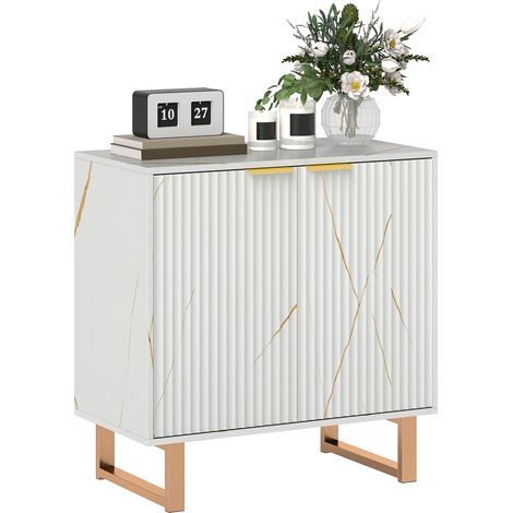 HOMCOM Sideboard, Buffet Cabinet with 2 Doors and Adjustable Shelves, White