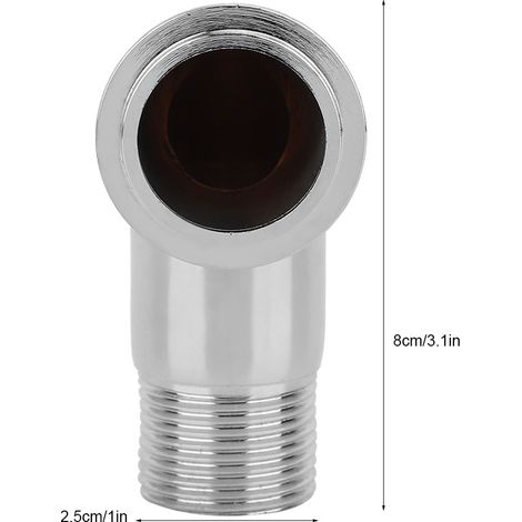 L-förmiges Spülventil aus Kupfer für Toiletten, G3/8" - Wartungs- und Dekorationszubehör (1/5)