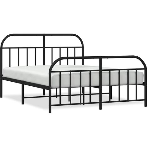 Maison Exclusive - Giroletto con Testiera e Pediera Metallo Nero 183x213 cm (1/5)
