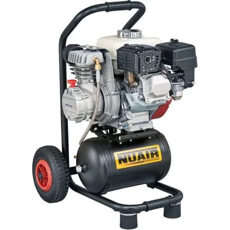Nu Air – Compresseur thermique 4 CV 10 litres – Moteur Honda GX120 – Débit 14 m³/h – Pression 10 bar – Utilisation extérieure sur chantier (1/3)