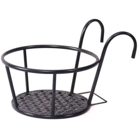 Étagère à Pots De Balcon Au-Dessus des Jardinières De Rail De Plate-Forme Support De Pot De Fleur en Métal Cintres De Pot De Fleur De Clôture Support De Pot De Balcon Plante Vase