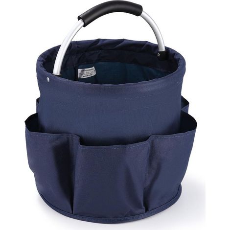 Organiseur de Nettoyage Multi-Poches Sacs étanches pour Jardinage Organisateur de Produits de Nettoyage Pliable avec poignée et 6 Compartiments pour Jardin, Salle de Bain, intérieur (Bleu) (1/5)