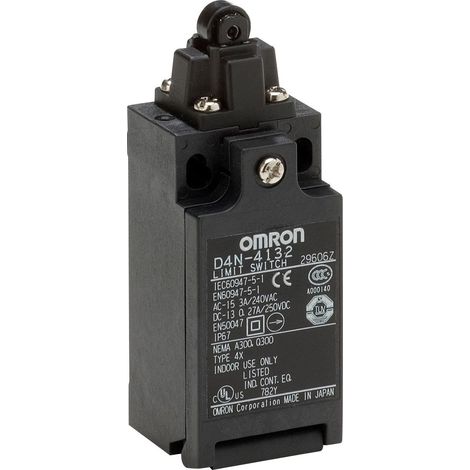 Finecorsa a scatto 1NA+1NC con testa a rotella Omron D4N1132
