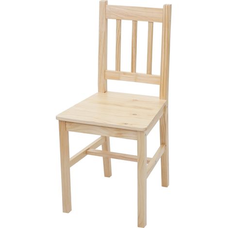 Ensemble de salle à manger HWC-F77, salon, style rustique, bois massif, 110 cm - bois de pin finition lasure