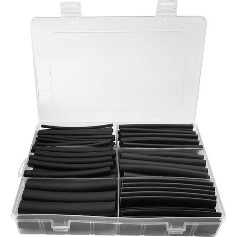 180 Pièces Gaine Thermorétractable Etanche Exterieur, 3:1 Gaine Thermo Thermique, Gaine Termo-Rétractable Automobile, Tube Rétractable, pour Protection Cable et Fil Electrique(Noire) (1/5)