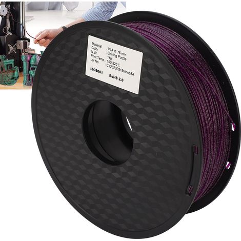 Filament PLA pour impression 3D, filament à paillettes multicolores de 1,75 mm. (1/5)