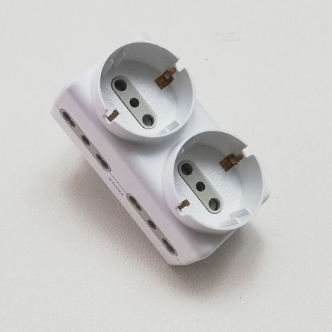 Adattatore con 2 schuko + 4 biprese da 16a (1/3)