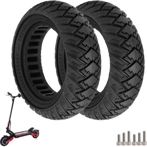 10 x 3/255 x 80 (80/65-6) Pneu Plein, 10 Pouces Pneus de Remplacement pour Joyor Y8-S/KuKirin G2 Max/Kugoo 2 Pièces Noir (1/5)