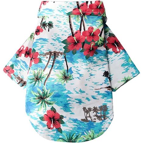 Chemise hawaïenne pour petit chien, chemise d'été pour chien, polo pour animaux de compagnie, t-shirt pour petits chiens, chemise pour chien, t-shirt imprimé, séchage rapide, respirant, petits chiens (1/5)