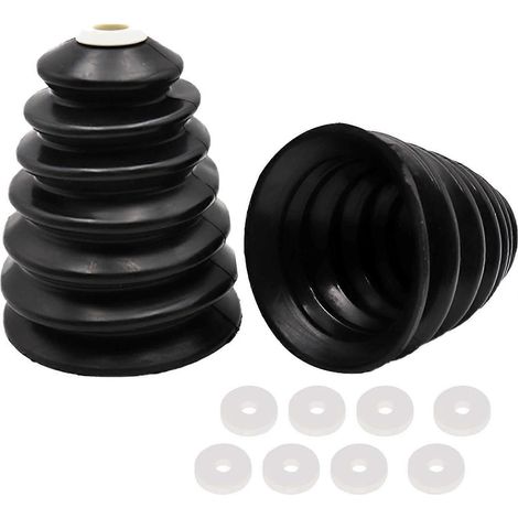 (Noir) Couvercle anti-poussière pour perceuse, collecteur de poussière en caoutchouc (2 pièces) avec 8 anneaux anti-poussière en caoutchouc pour outil électrique (1/5)