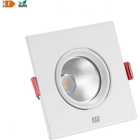 ORION91 Pack x 3 unidades Foco Empotrable Orientable LED Cuadrado Aluminio Blanco 7W 560lm 95x95mm Blanco Neutro 4000k 25000h Nine&One Premium - SpazioLuzio (1/5)