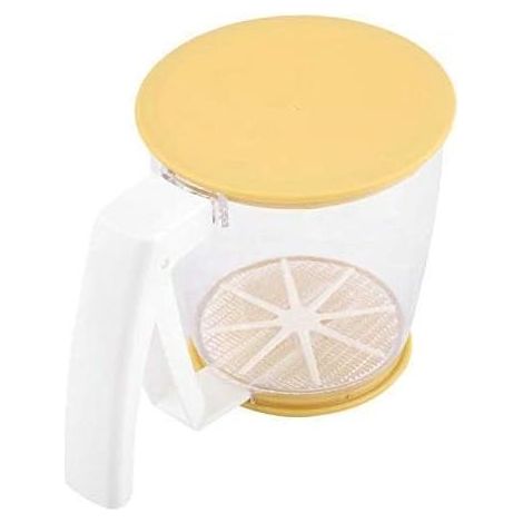 Tamis à farine manuel avec manche pour pâtisserie vibreur pour saupoudrer la farine et le sucre outil avec couvercle pour cuisson (1/5)