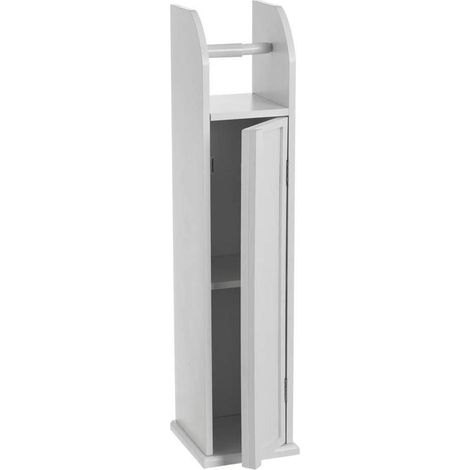 Mobiletto Portarotolo Bagno Armadietto con Porta Rotolo Carta Igienica 18x20x78 (1/5)