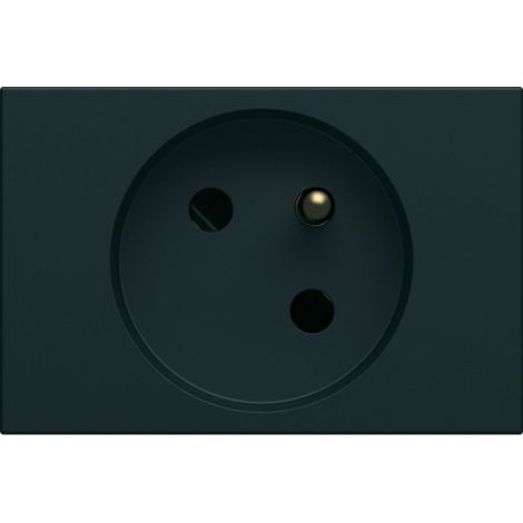 Hager – Prise de courant complète 3 modules – Indice de protection IP20 – Boîtier polycarbonate noir mat – Pour installation électrique (1/4)