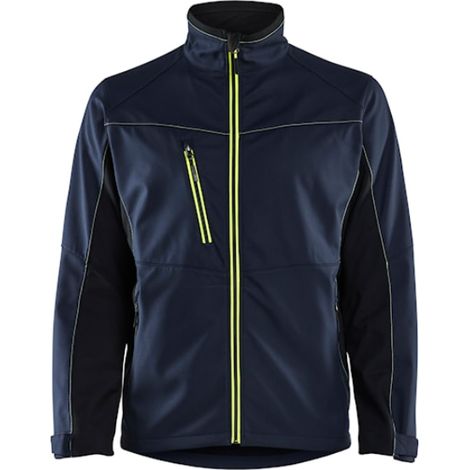 Giacca da lavoro softshell 4950 - Blu scuro/Giallo fluo XS (1/2)