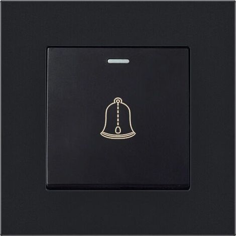 Bouton de sonnette extérieur étanche 220-250 V – panneau en verre trempé – installation facile – diamètre 3,38 pouces (1/5)