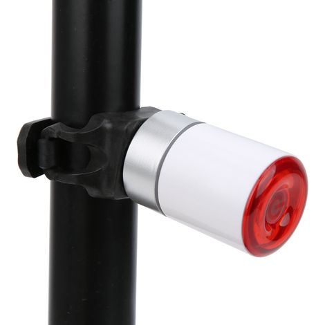 Intelligentes Fahrradrücklicht mit Berührungsbremssensor, USB-Ladefunktion, Rücklicht für Nachtfahrten, weiße Sattelstütze (1/5)