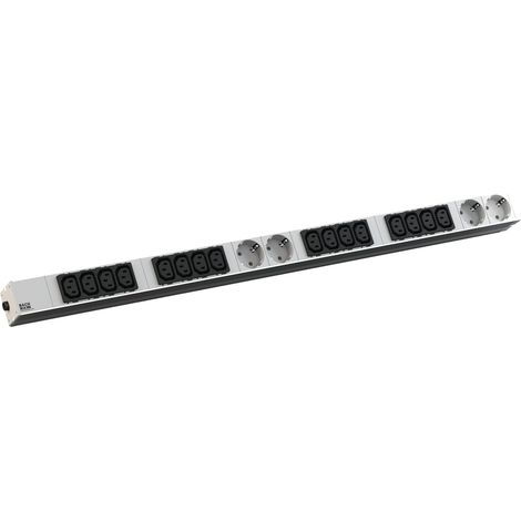 BACHMANN IT PDU ALU 1HE 16X C13 4 PRISES DE TERRE CEE 16A BLEU 800.2335