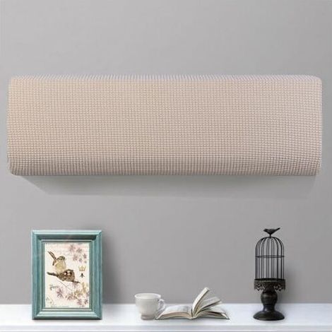 2pc Elastic Air Conditioner Cover, Air Conditioner Protective Shell Cover, Interior Air Conditioner Cover - Air Conditioning Dust Cover Home Decoration (80-86cm,Beige)