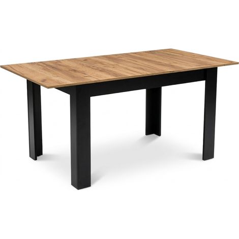 Table - leobert - np - chene craft pieds noirs - 160 x 80 cm 211770376