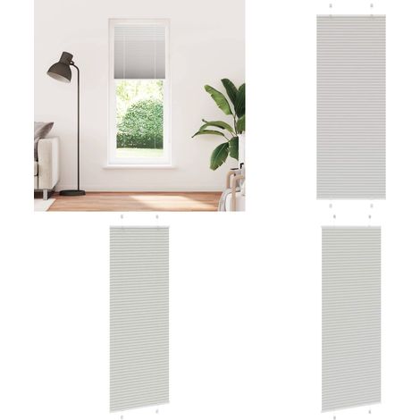 vidaXL Plissee Hellgrau 70x200 cm Stoffbreite 69,4 cm Polyester (1/5)