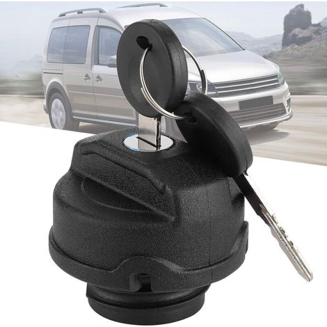 Bouchon de Réservoir Essence pour Beetle Polo Caddy, Bouchon Reservoir Carburant avec 2 Clés Couvercle de Verrouillage d'essence (1/4)