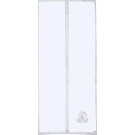 Joint de porte pour climatiseurs mobiles avec rallonge de tuyau cousue pour une performance de refroidissement optimale, une consommation d'énergie réduite, avec fermeture Éclair, 90x210cm (1/5)