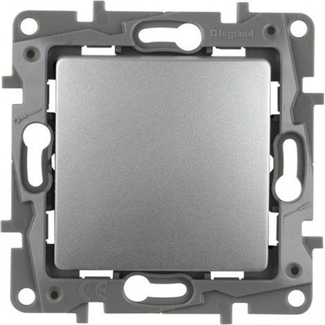 Legrand – Interrupteur va-et-vient Niloé – Finition argent – 250V 10A – Mécanisme avec coque de protection – Pour intérieur uniquement (1/3)