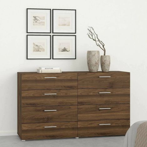Dmora - Aparador Solene, Bufé de salón, Aparador de salón, Despensa de cocina, 140x40 h82 cm, Nuez (1/5)