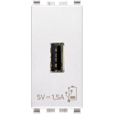 Unità alimentazione USB 5V1,5A 1M bianco Vimar EIKON 20292.B