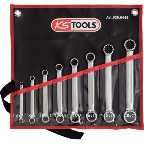 KS Tools ULTIMATEplus Doppel-Ringschlüssel-Satz, gerade, 8-teilig
