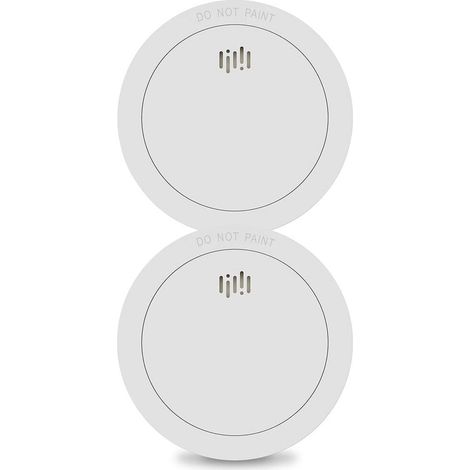 Alecto 2x Smoke detector with 10 years battery and sensor runtime White