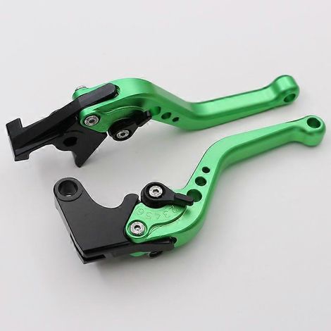 POUR MOTO YAMAHA FZ1 FAXER, GUIDON DE FREIN MODIFIÉ, POIGNÉE D'EMBRAYAGE, LEVIER DE KLAXON EN ALLIAGE D'ALUMINIUM (vert 1) (1/5)